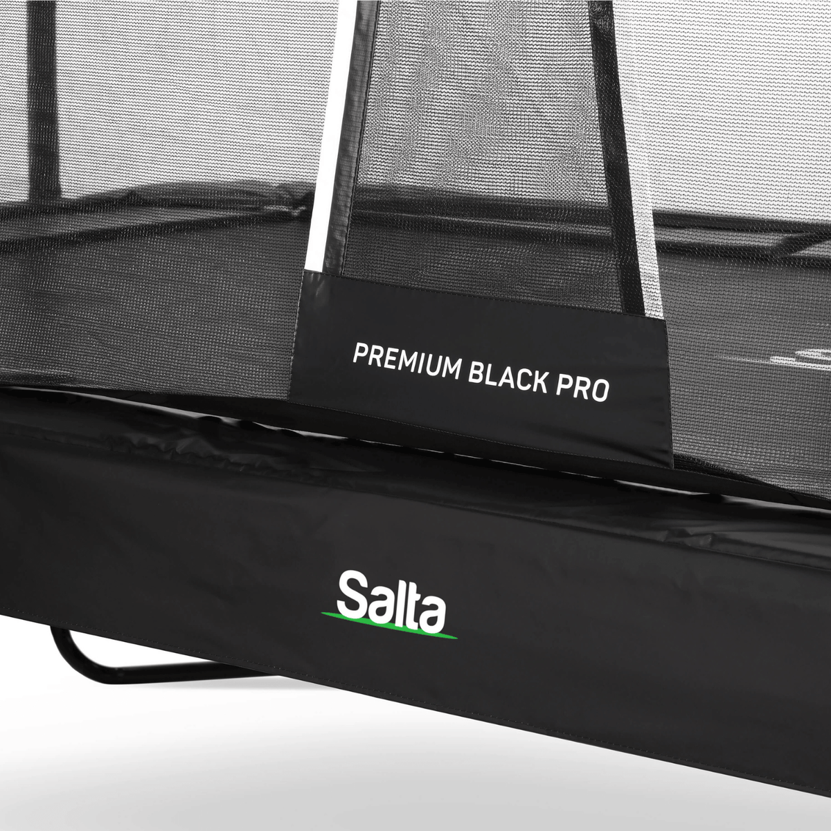 13ft x 8.5ft Salta Premium Black Pro Rectangular Trampoline + Safety Net