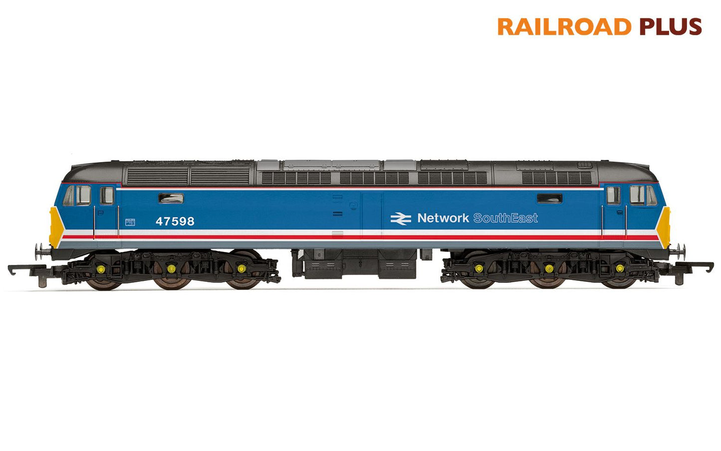Hornby R30187 RailRoad Plus NSE, Class 47, Co-Co, 47598 Diesel Locomotive - Era 9