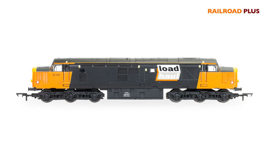 Hornby R30188 Railroad Plus Loadhaul, Class 37, Co-Co, 37710 Diesel Locomotive - Era 8