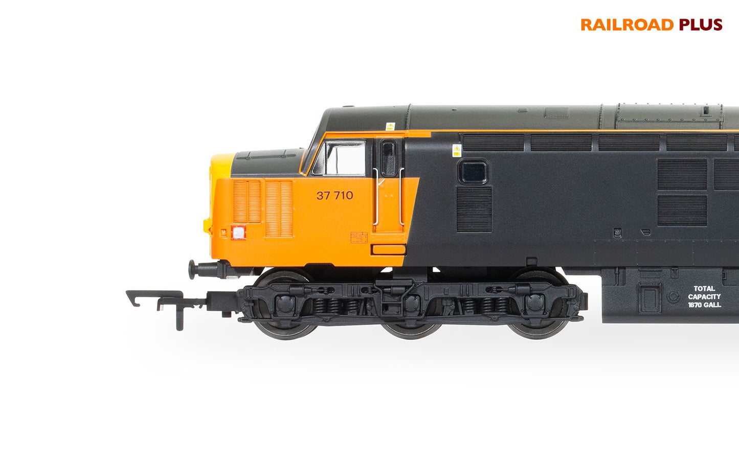 Hornby R30188 Railroad Plus Loadhaul, Class 37, Co-Co, 37710 Diesel Locomotive - Era 8
