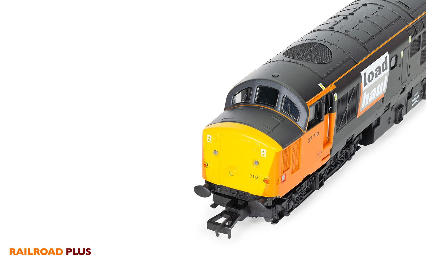 Hornby R30188 Railroad Plus Loadhaul, Class 37, Co-Co, 37710 Diesel Locomotive - Era 8