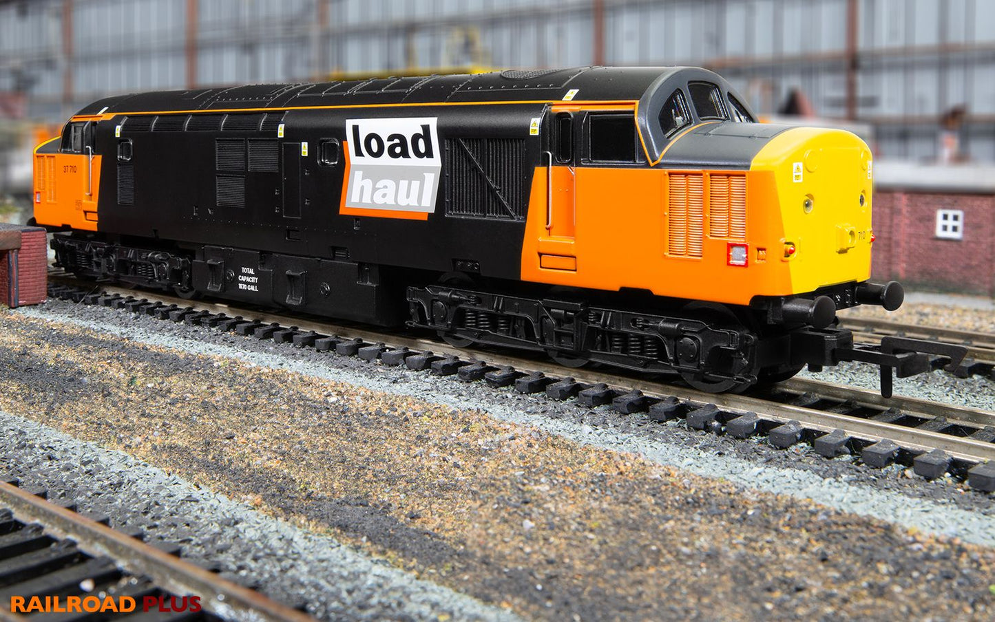 Hornby R30188 Railroad Plus Loadhaul, Class 37, Co-Co, 37710 Diesel Locomotive - Era 8