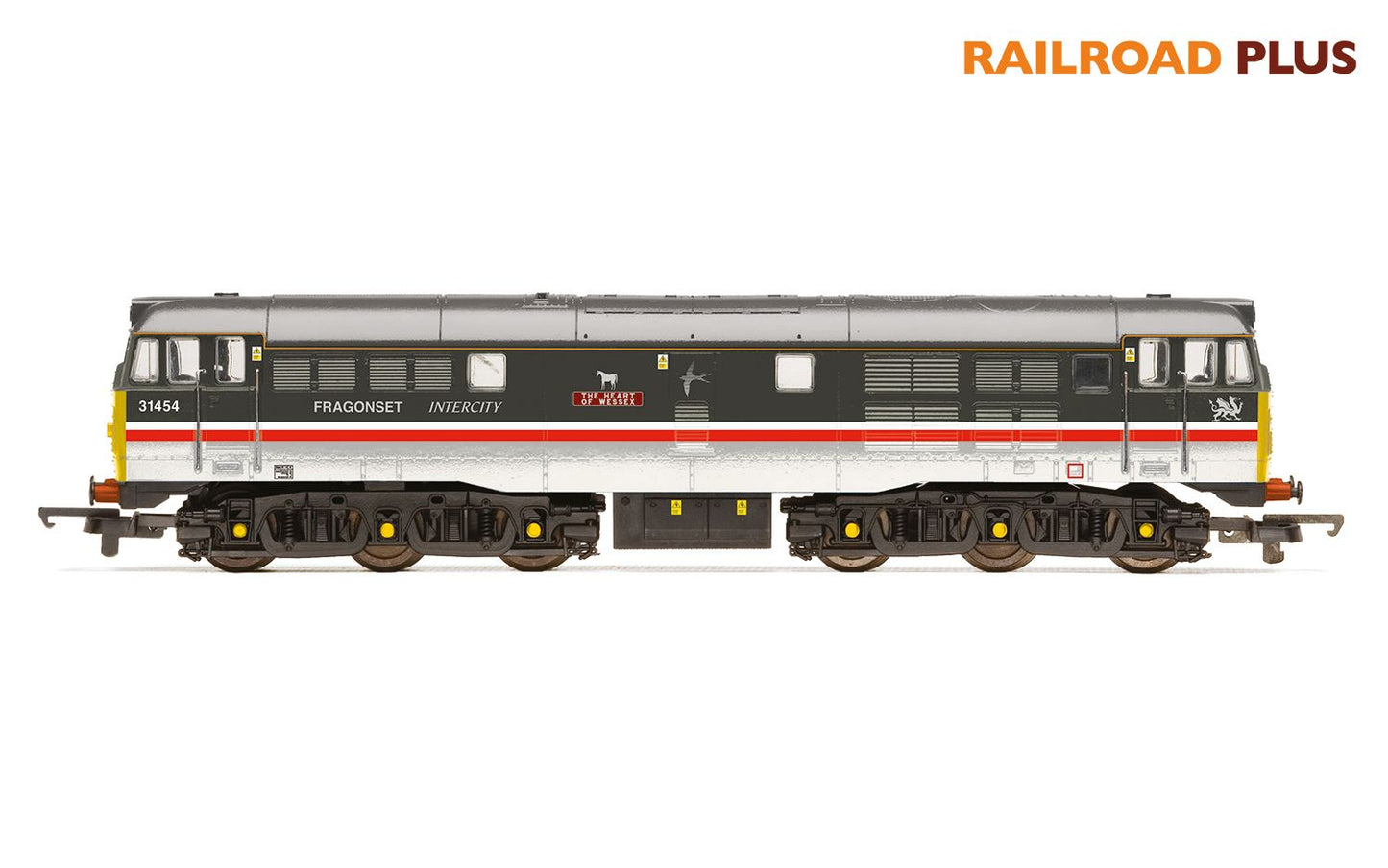 Hornby R30196 RailRoad Plus BR InterCity, Class 31, A1A-A1A, 31454 'The Heart of Wessex' Diesel Locomotive - Era 9