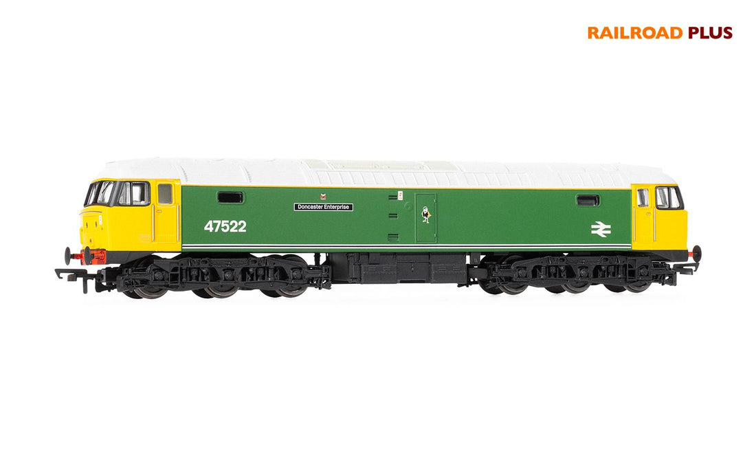 Hornby R30382 RailRoad Plus BR, Class 47, Co-Co, 47522 'Doncaster Enterprise' Diesel Locomotive - Era 8