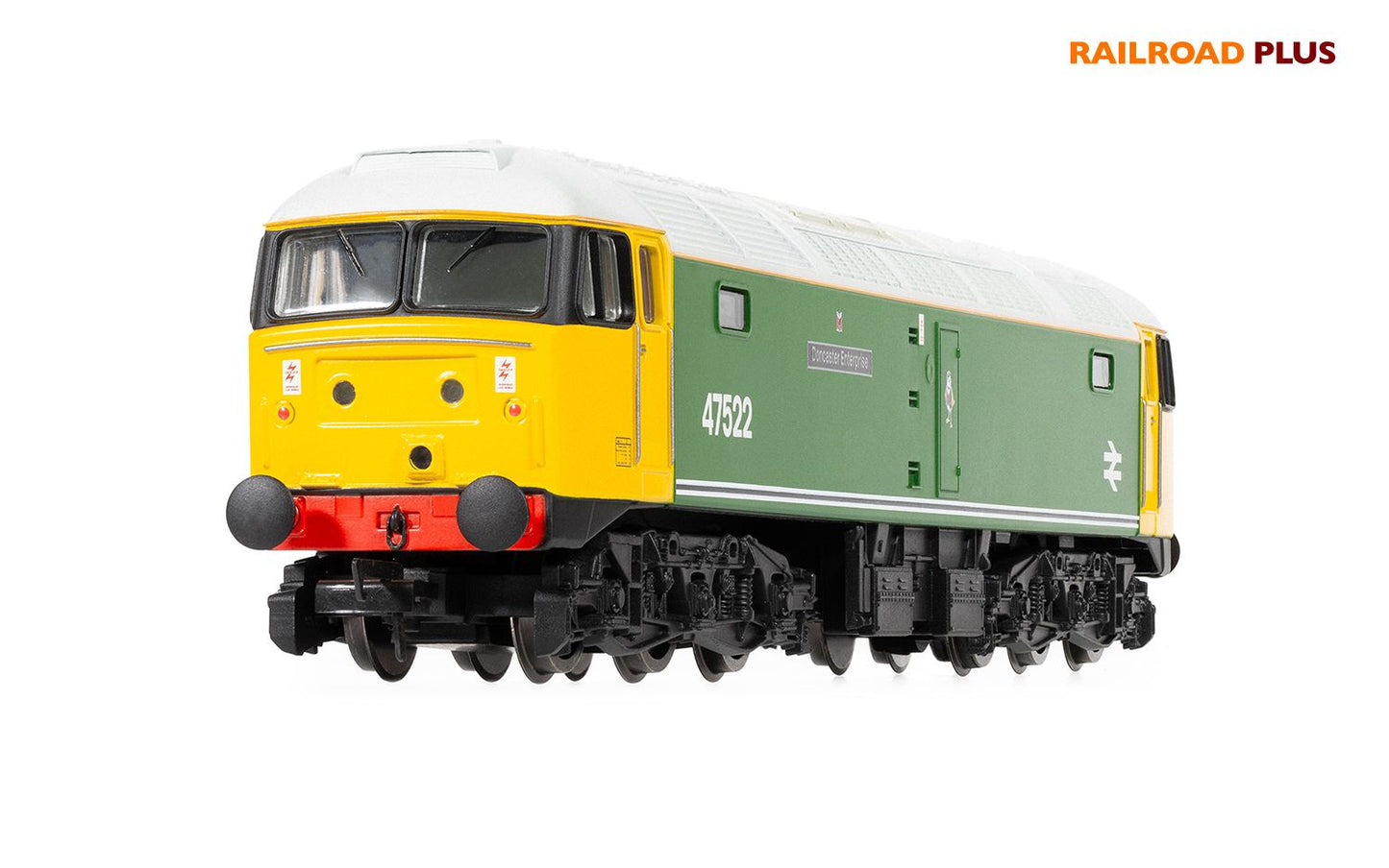 Hornby R30382 RailRoad Plus BR, Class 47, Co-Co, 47522 'Doncaster Enterprise' Diesel Locomotive - Era 8
