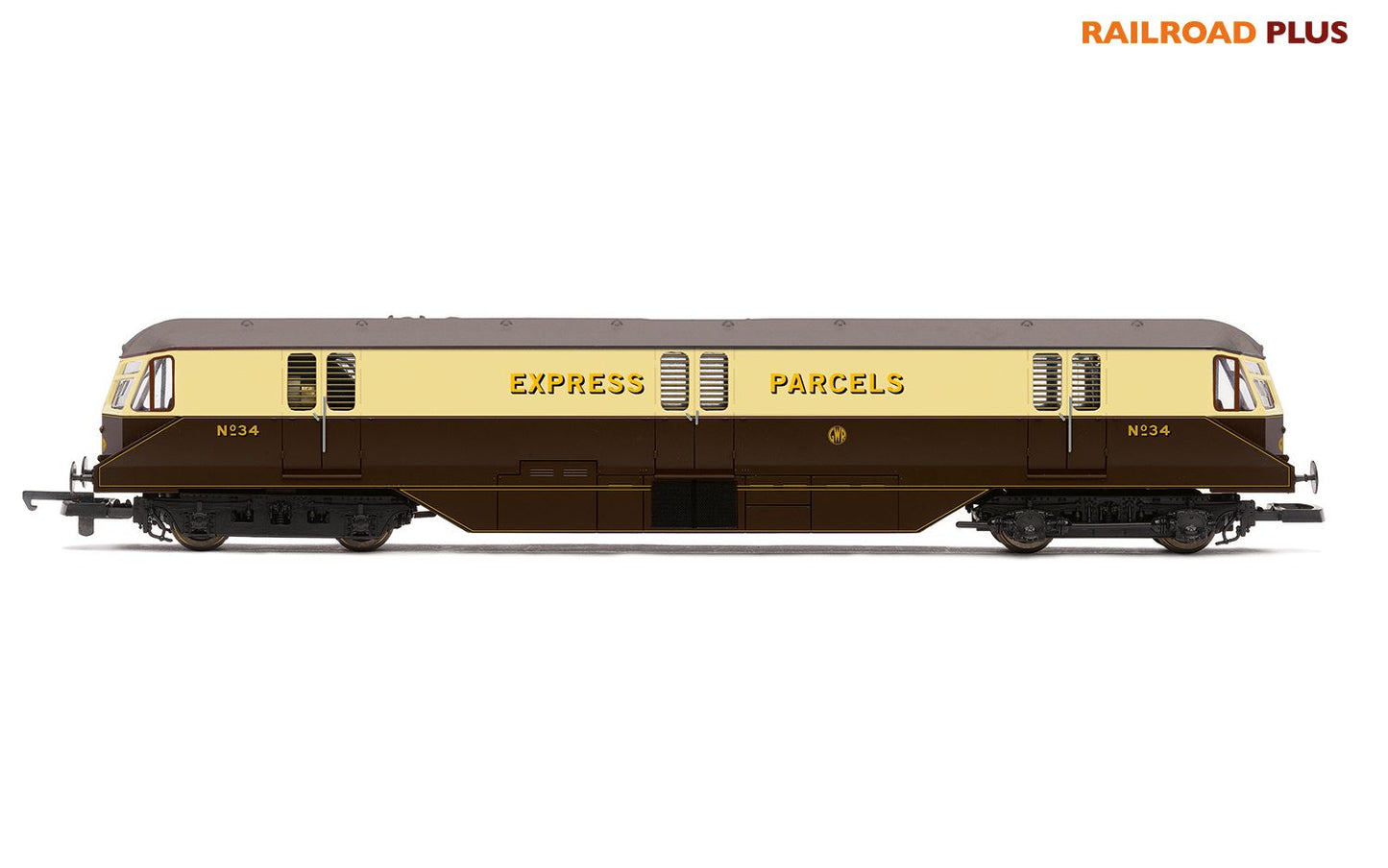 Hornby R30384 RailRoad Plus GWR, Bo-Bo, No. 34 Parcels Car Diesel Locomotive - Era 3