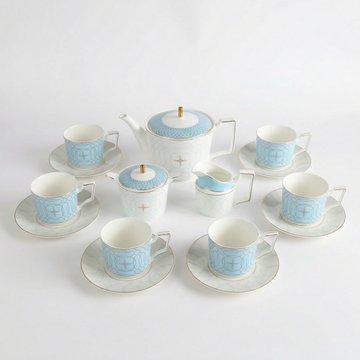 The Regent Blue Tea Set