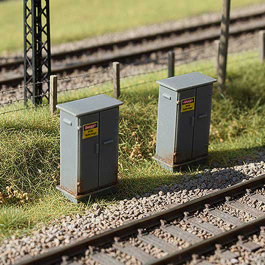 OO Scale | Ready to Paint | Lineside Relay Cabinet - Wide (6 pack)