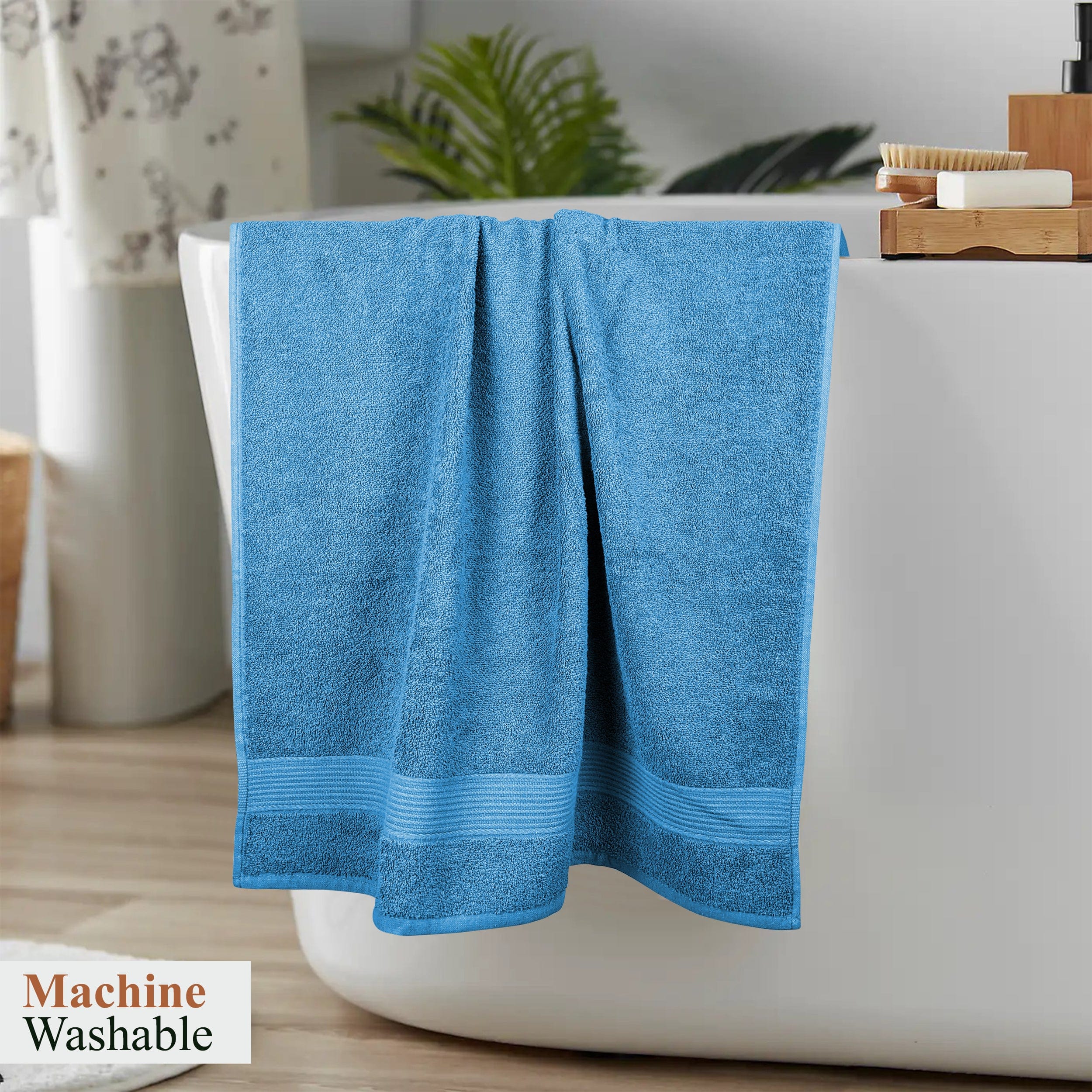 Rhodes Towel Aqua 100% Cotton Hotel Quality Soft Super Absorbent Hand Bath Towels, Sheets & Face Cloths by OLIVIA ROCCO