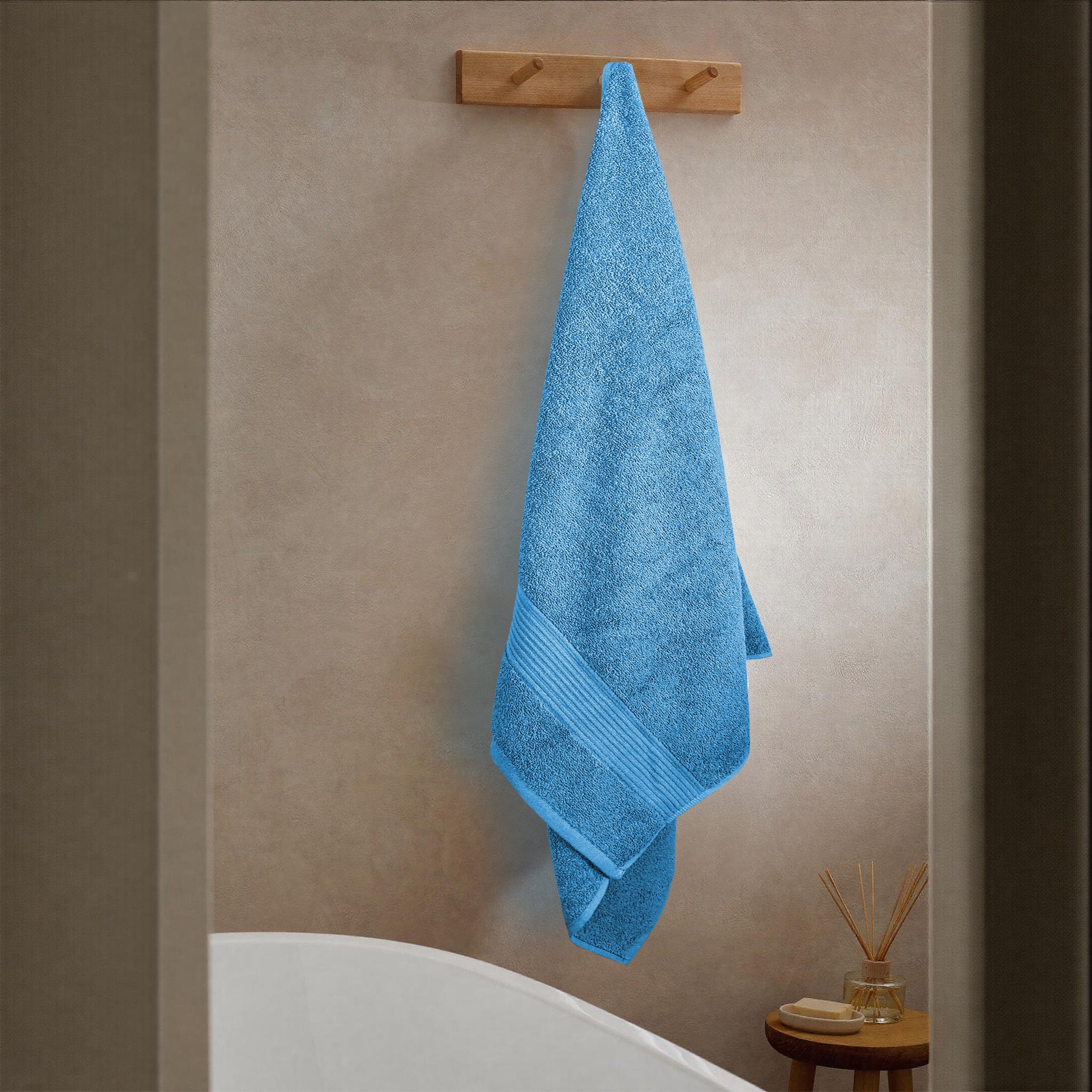 Rhodes Towel Aqua 100% Cotton Hotel Quality Soft Super Absorbent Hand Bath Towels, Sheets & Face Cloths by OLIVIA ROCCO