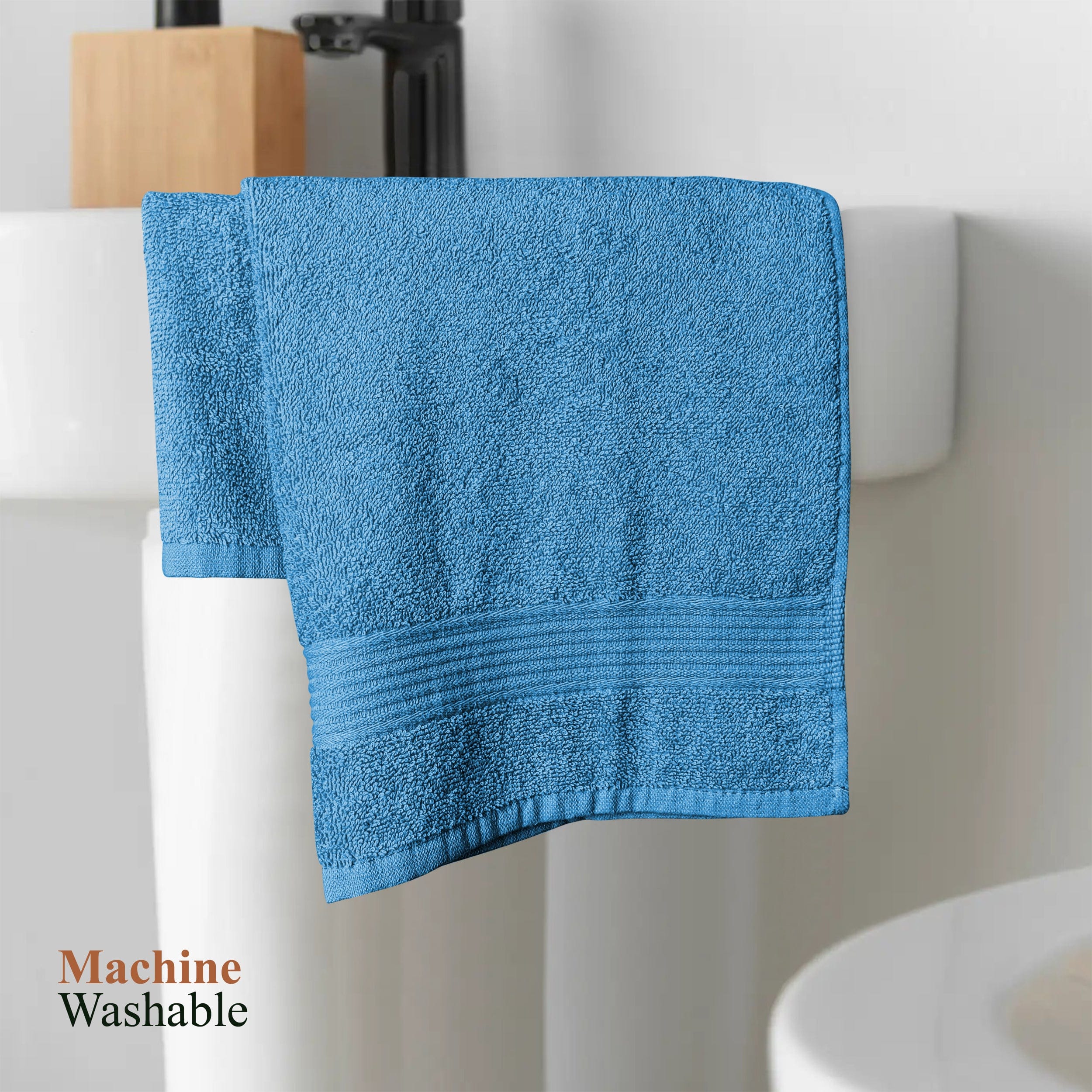 Rhodes Towel Aqua 100% Cotton Hotel Quality Soft Super Absorbent Hand Bath Towels, Sheets & Face Cloths by OLIVIA ROCCO