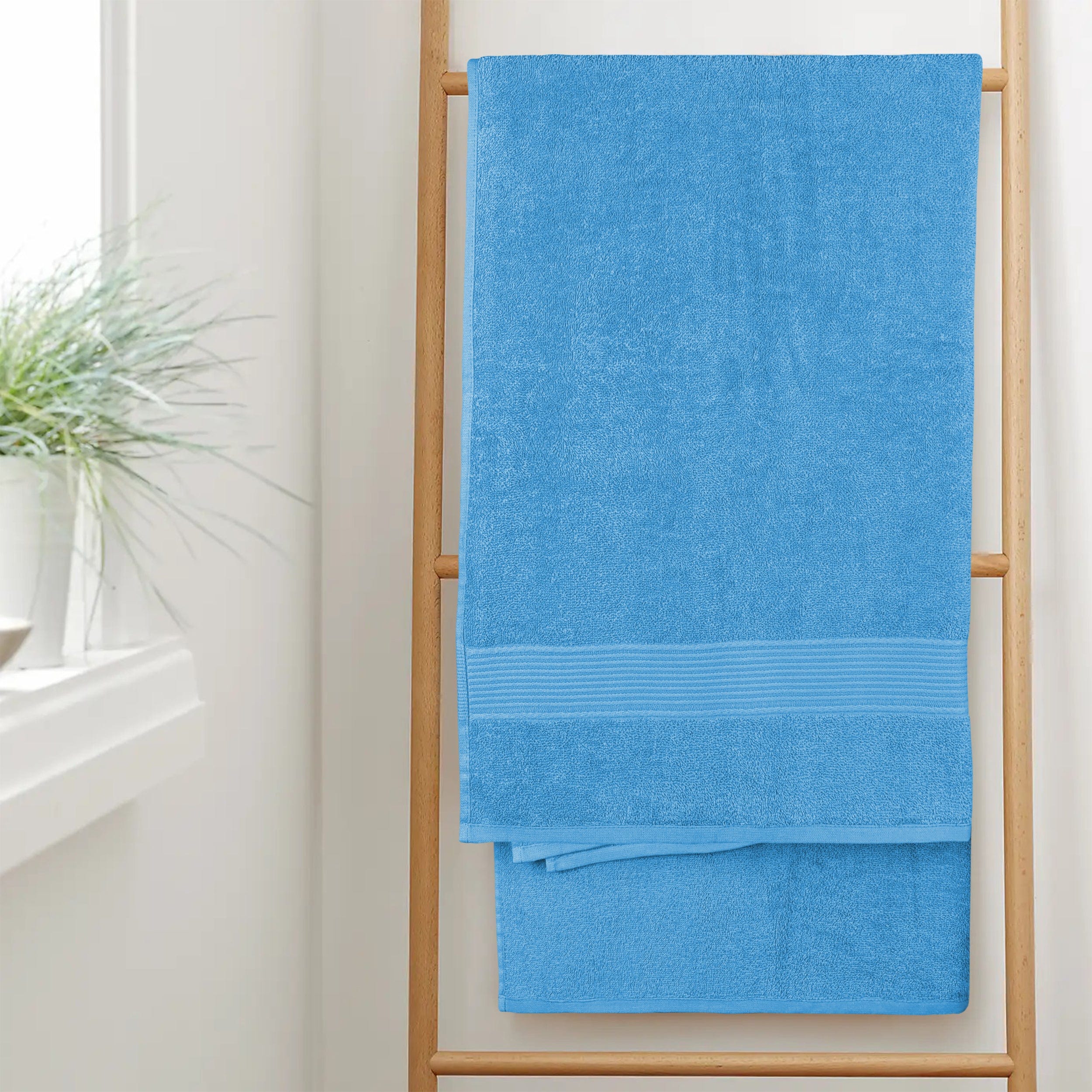 Rhodes Towel Aqua 100% Cotton Hotel Quality Soft Super Absorbent Hand Bath Towels, Sheets & Face Cloths by OLIVIA ROCCO