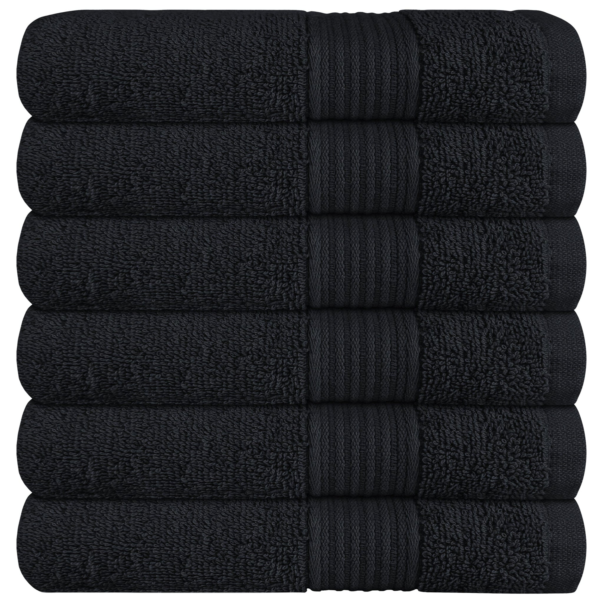 Rhodes Towel Black 100% Cotton Hotel Quality Soft Super Absorbent Hand Bath Towels, Sheets & Face Cloths by OLIVIA ROCCO