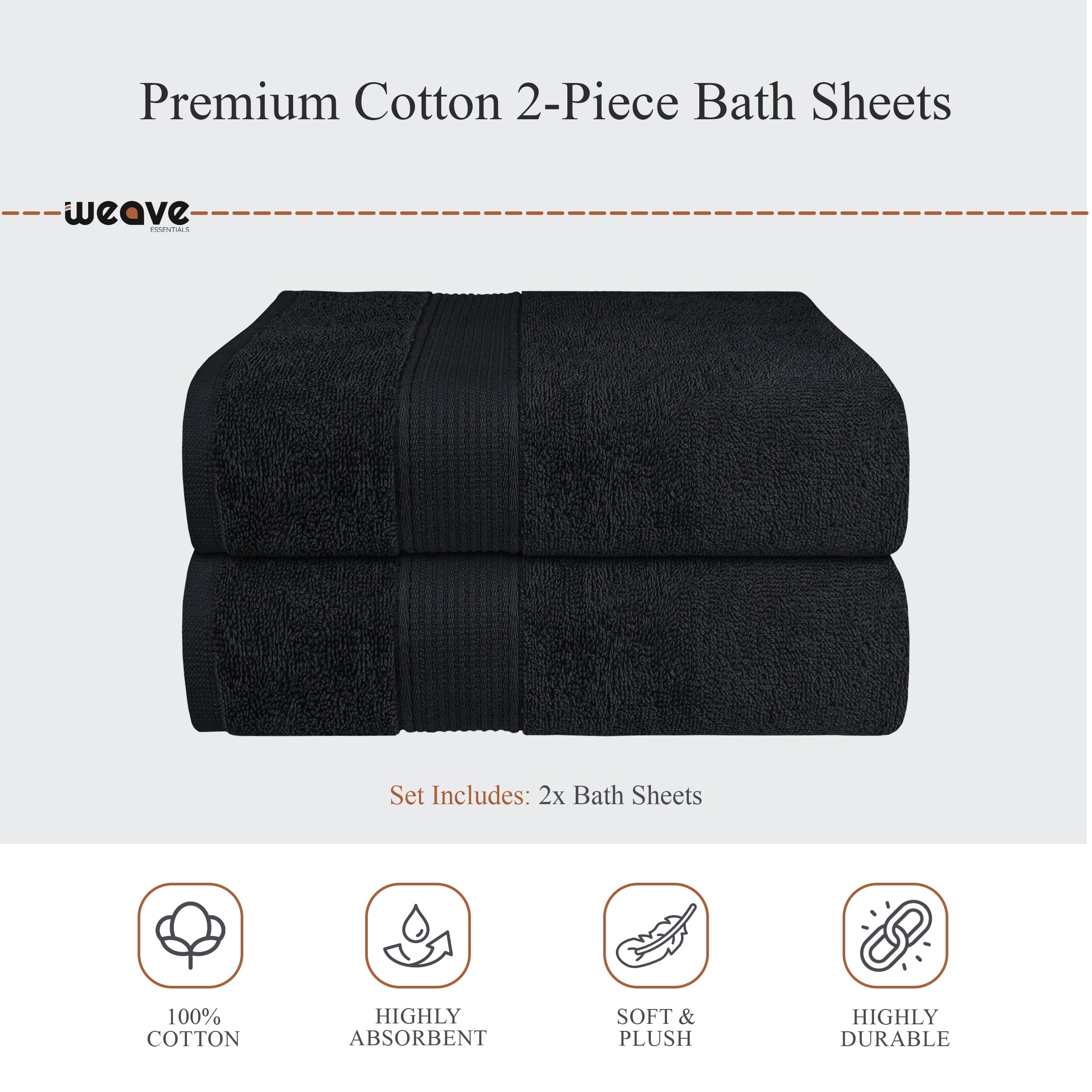 Rhodes Towel Black 100% Cotton Hotel Quality Soft Super Absorbent Hand Bath Towels, Sheets & Face Cloths by OLIVIA ROCCO