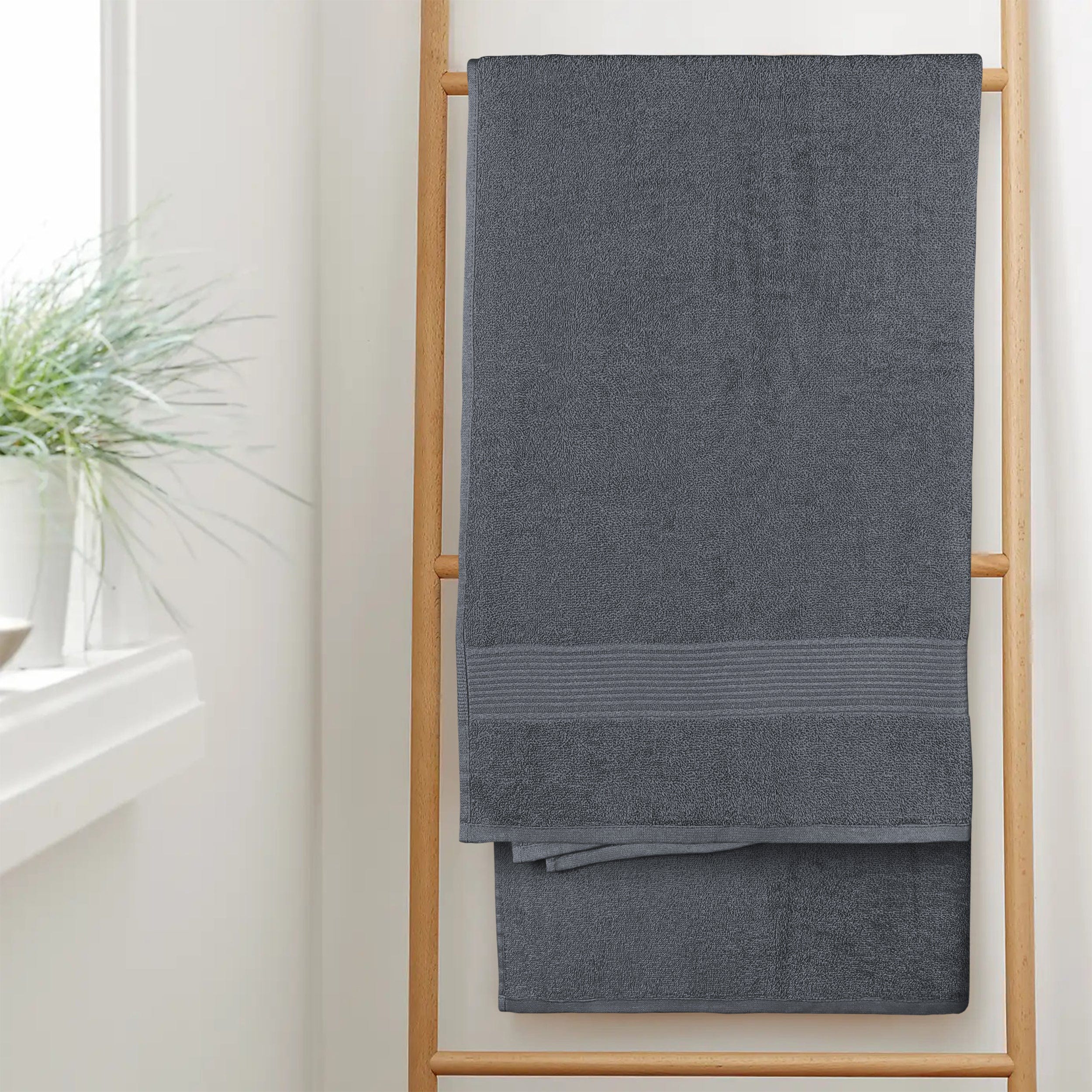 Rhodes Towel Grey 100% Cotton Hotel Quality Soft Super Absorbent Hand Bath Towels, Sheets & Face Cloths by OLIVIA ROCCO