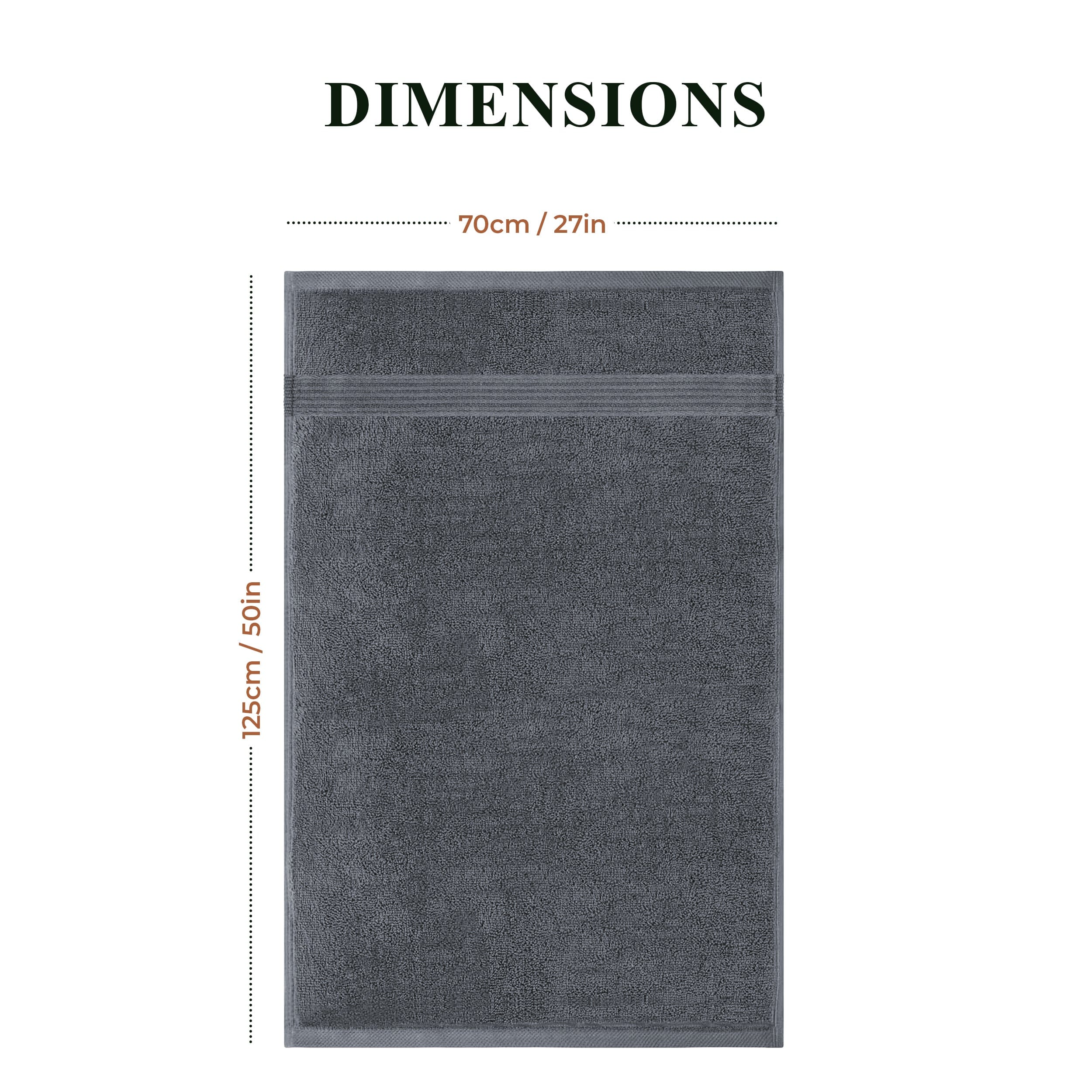 Rhodes Towel Grey 100% Cotton Hotel Quality Soft Super Absorbent Hand Bath Towels, Sheets & Face Cloths by OLIVIA ROCCO