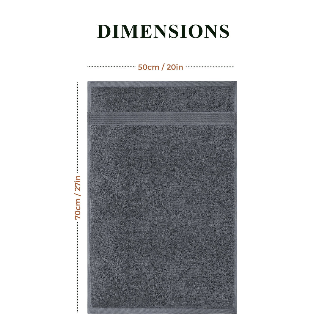 Rhodes Towel Grey 100% Cotton Hotel Quality Soft Super Absorbent Hand Bath Towels, Sheets & Face Cloths by OLIVIA ROCCO