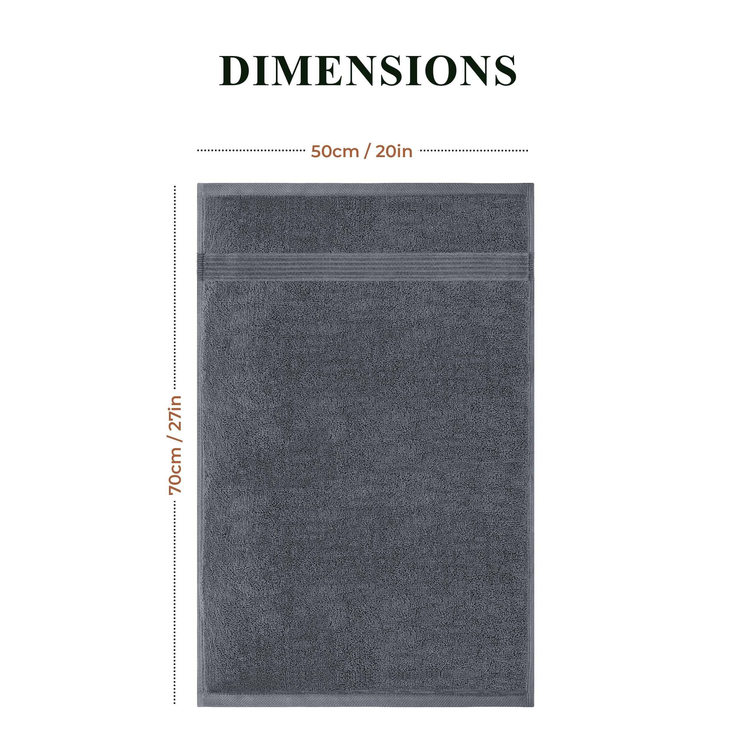 Rhodes Towel Grey 100% Cotton Hotel Quality Soft Super Absorbent Hand Bath Towels, Sheets & Face Cloths by OLIVIA ROCCO