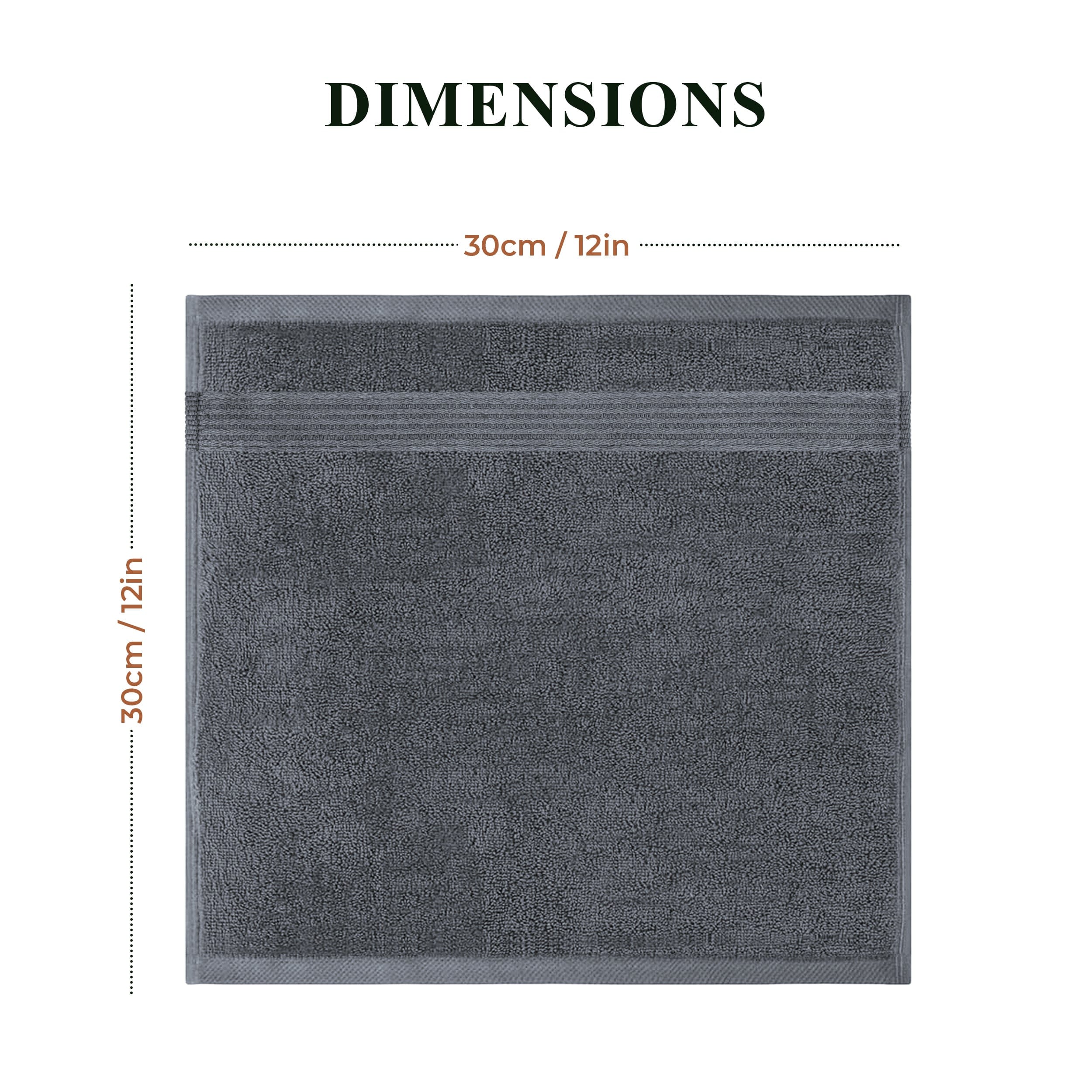 Rhodes Towel Grey 100% Cotton Hotel Quality Soft Super Absorbent Hand Bath Towels, Sheets & Face Cloths by OLIVIA ROCCO