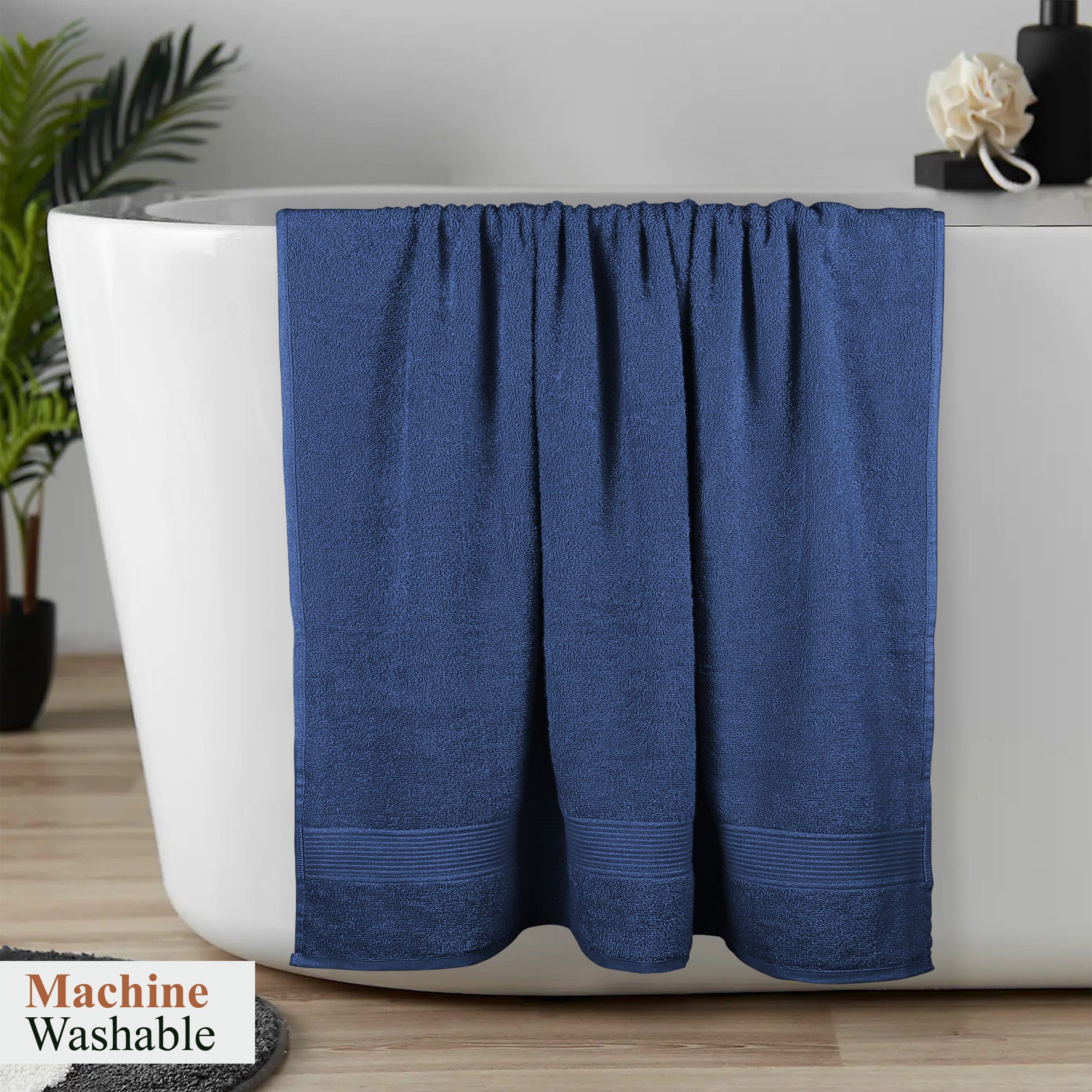 Rhodes Towel Royal Blue 100% Cotton Hotel Quality Soft Super Absorbent Hand Bath Towels, Sheets & Face Cloths by OLIVIA ROCCO