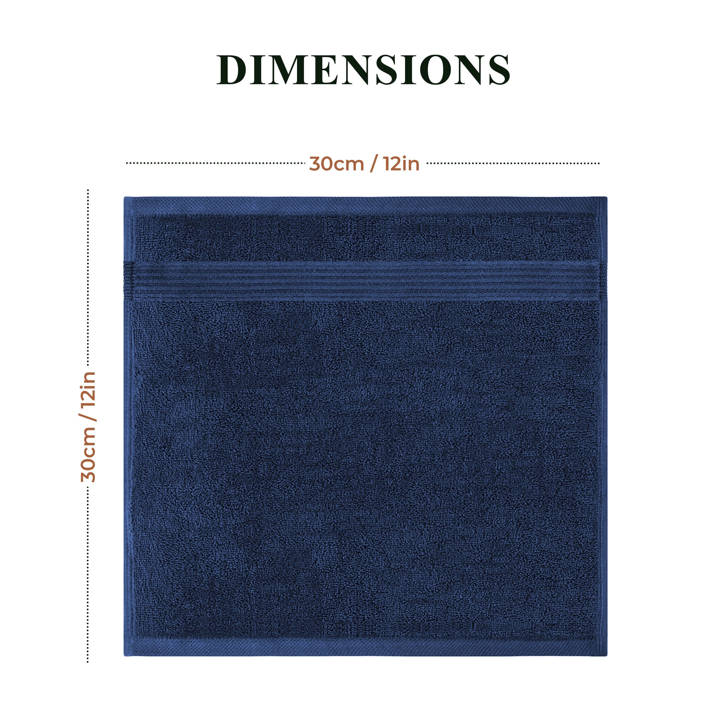 Rhodes Towel Royal Blue 100% Cotton Hotel Quality Soft Super Absorbent Hand Bath Towels, Sheets & Face Cloths by OLIVIA ROCCO