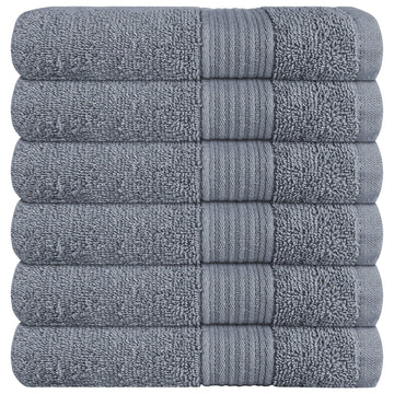 Rhodes Towel Silver 100% Cotton Hotel Quality Soft Super Absorbent Hand Bath Towels, Sheets & Face Cloths by OLIVIA ROCCO