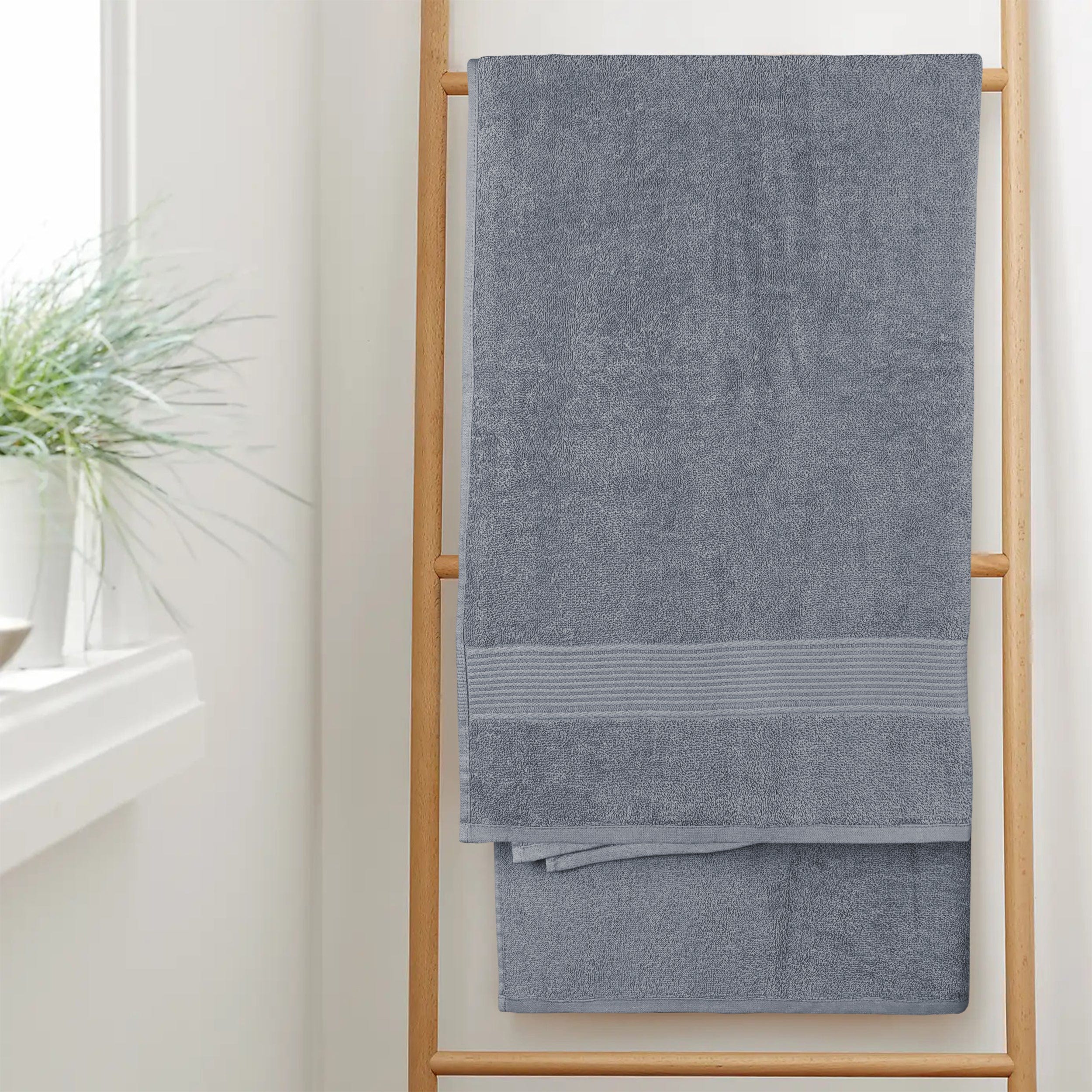 Rhodes Towel Silver 100% Cotton Hotel Quality Soft Super Absorbent Hand Bath Towels, Sheets & Face Cloths by OLIVIA ROCCO