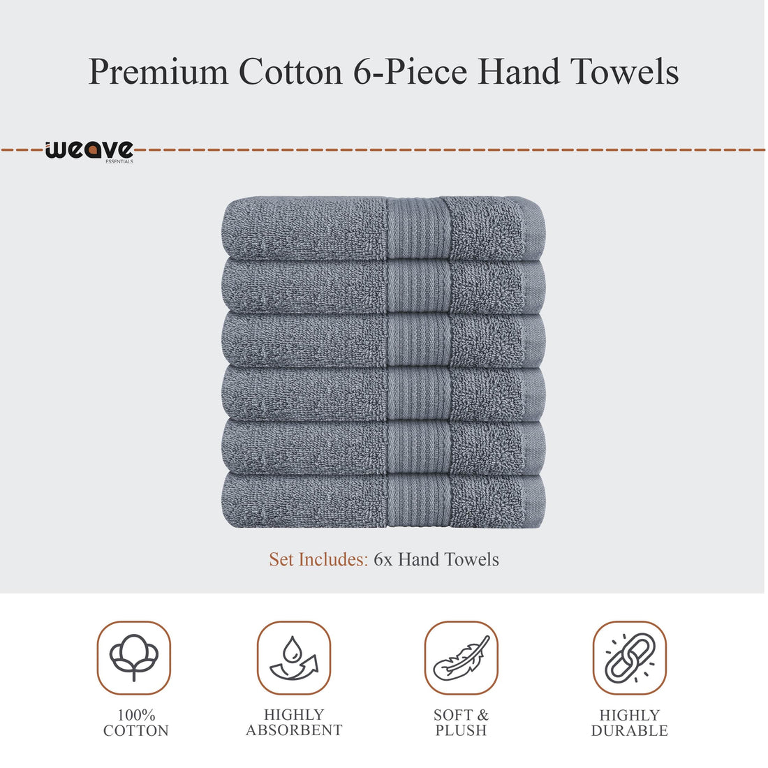 Rhodes Towel Silver 100% Cotton Hotel Quality Soft Super Absorbent Hand Bath Towels, Sheets & Face Cloths by OLIVIA ROCCO