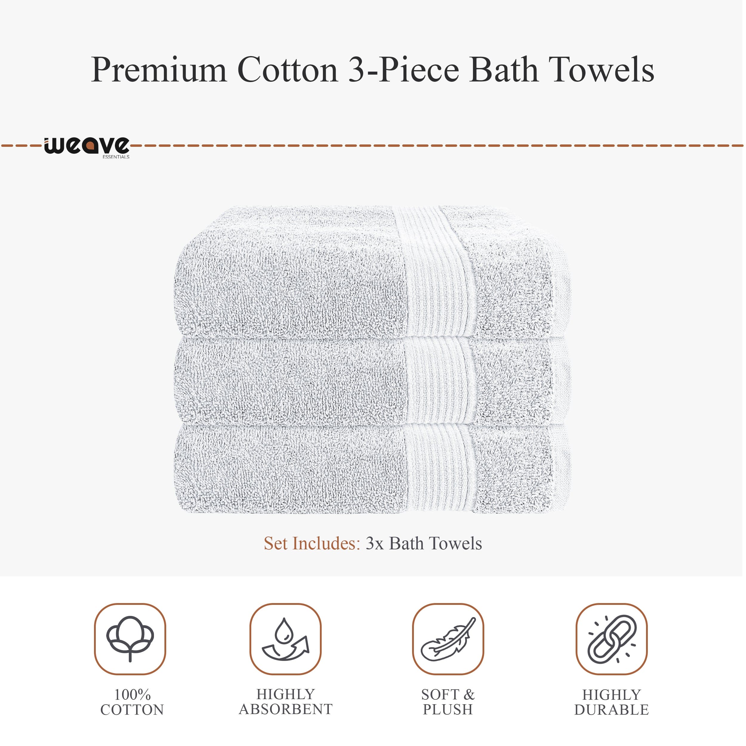 Rhodes Towel White 100% Cotton Hotel Quality Soft Super Absorbent Hand Bath Towels, Sheets & Face Cloths by OLIVIA ROCCO