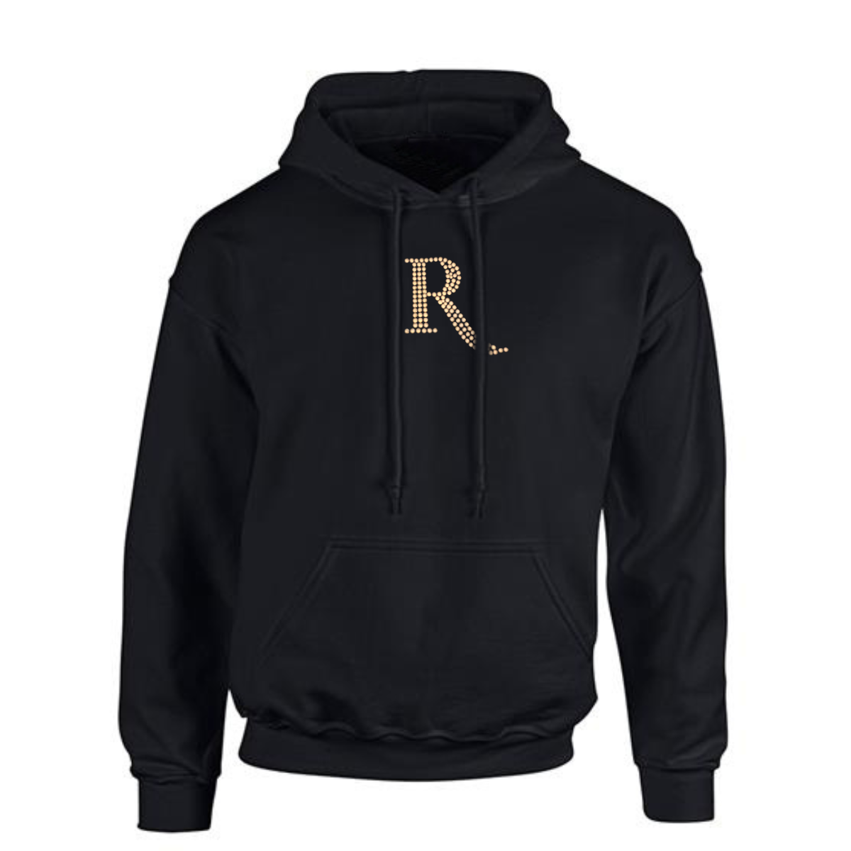 Signature Silver Diamante “R” Cotton Hoodie