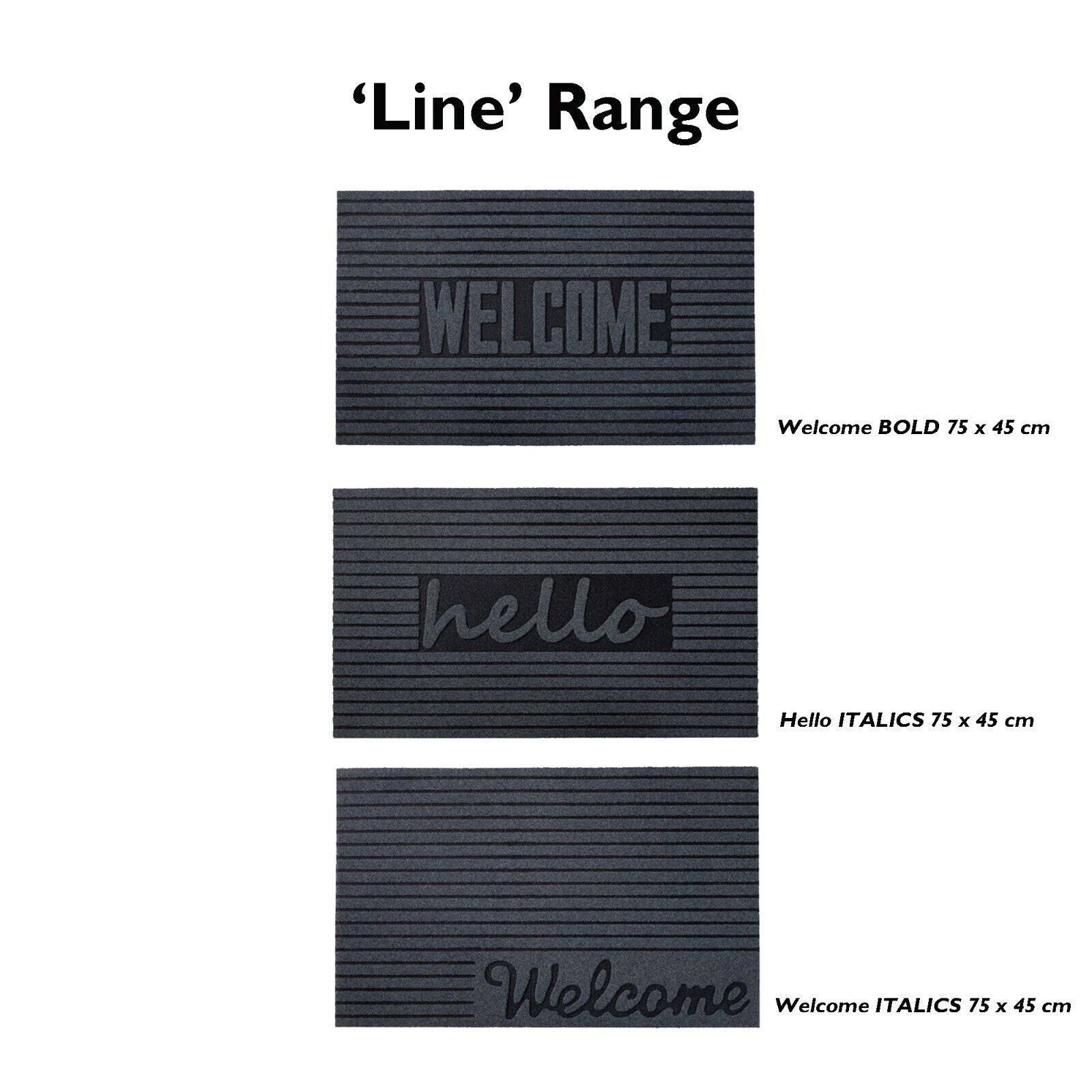 Eco-Friendly "Welcome/Hello" Door Mat - Grey