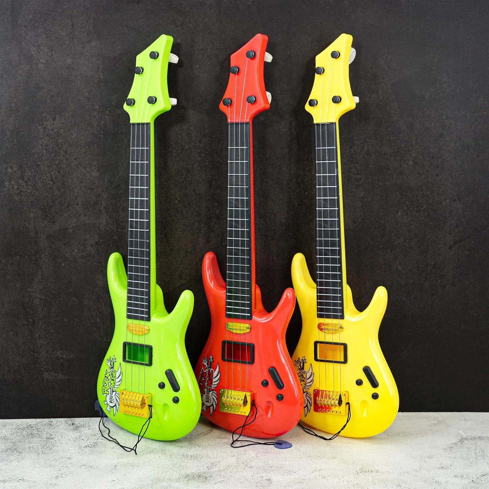 Kids Rock Guitar Toy – 4-String Musical Instrument (3 Assorted Colours) | Ages 3+