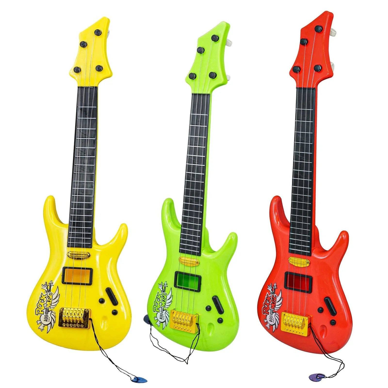 Kids Rock Guitar Toy – 4-String Musical Instrument (3 Assorted Colours) | Ages 3+