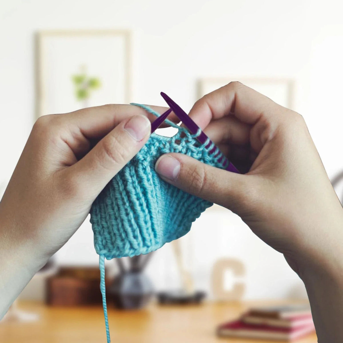 Kids Knitting Set with Wool & Needles – Learn to Knit Craft Kit (Ages 6+)