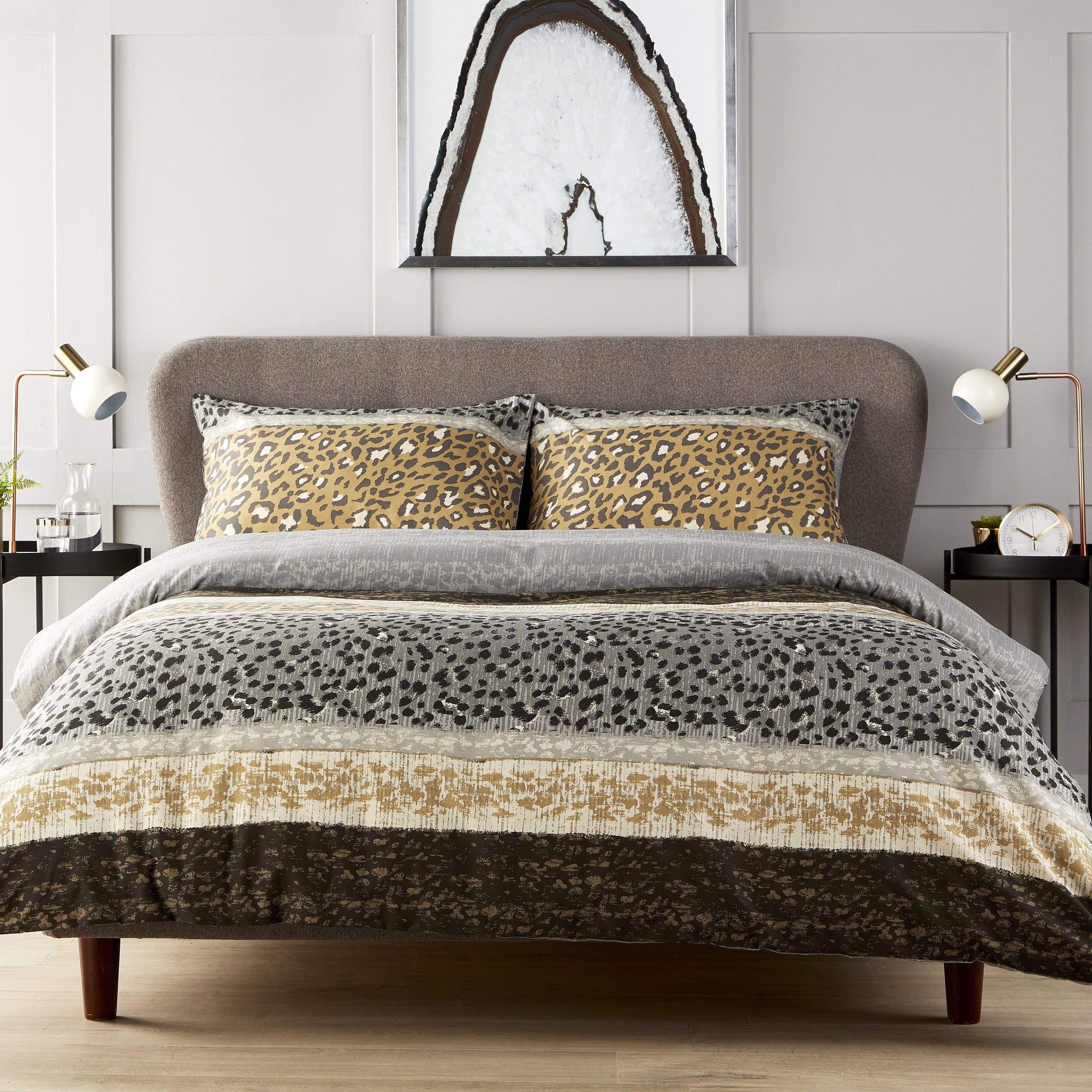 Safari Print Cotton Rich Duvet Set with Wildlife Jungle Design Bedding in Single Double King Super King Sizes by OLIVIA ROCCO