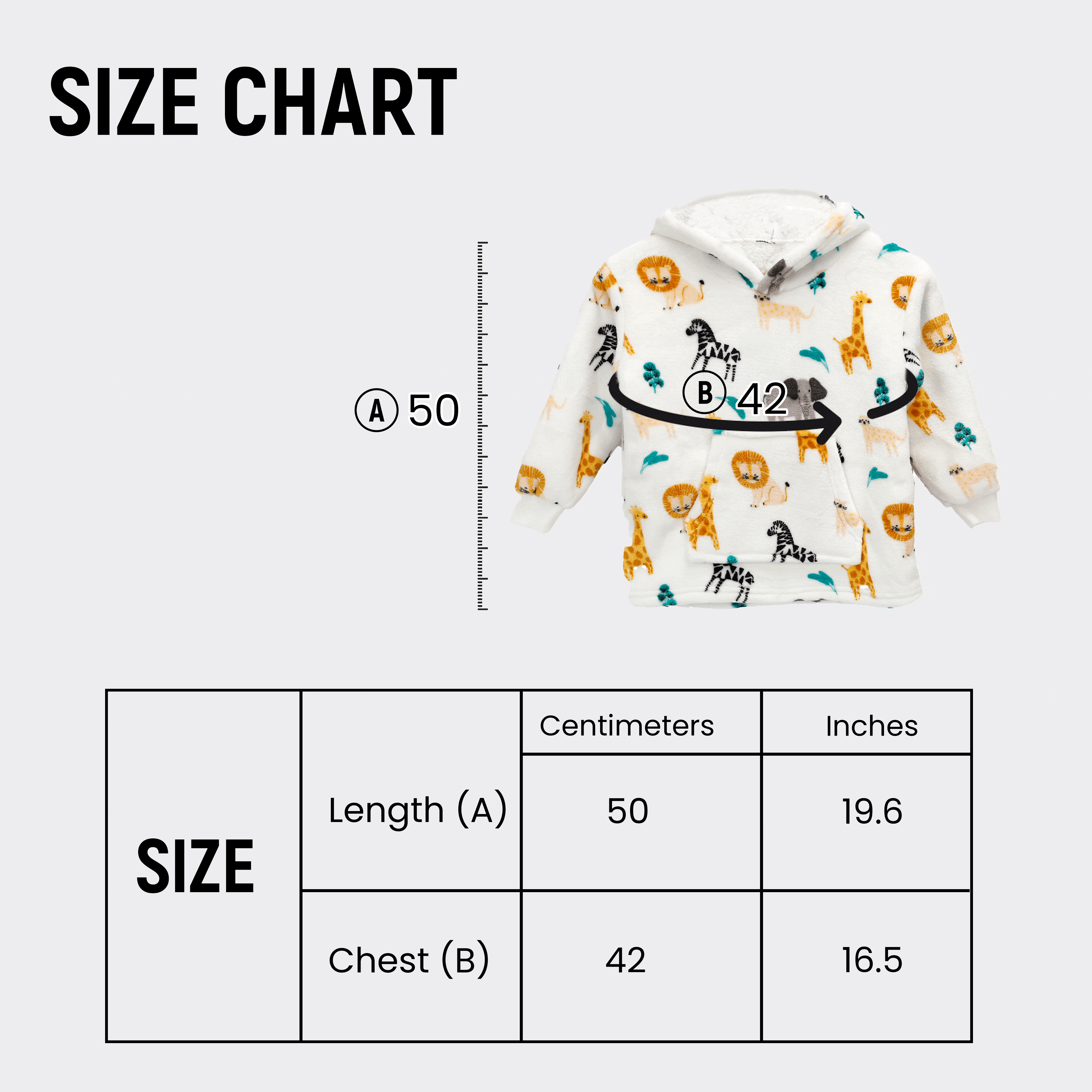 Safari & Sloth Infant Hooded Blanket with Pocket for Toddlers Ages 0-2 Warm Unisex Loungewear by Daisy Dreamer