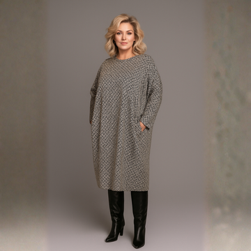 Grey Diamond Thick Pocket Dress