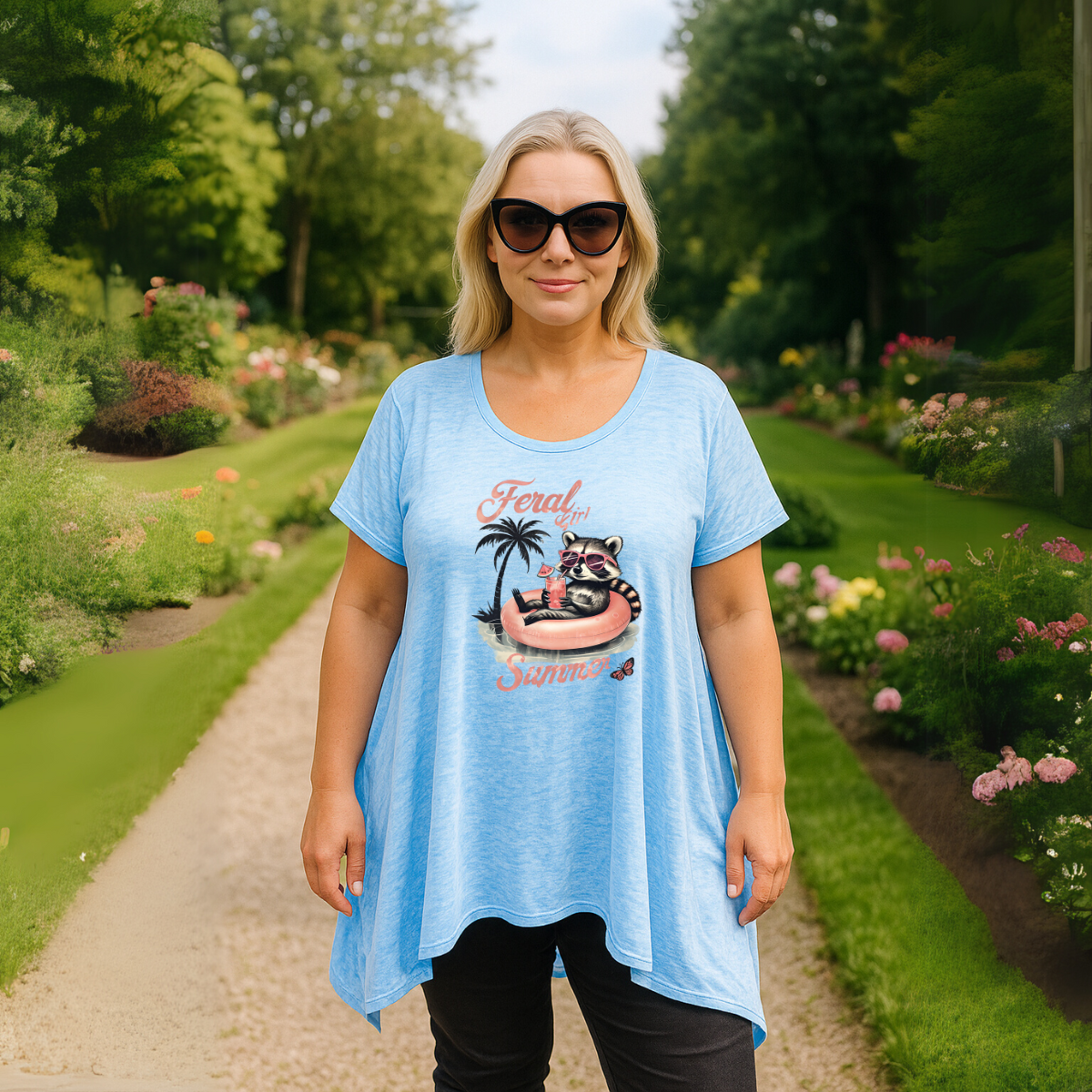 Feral Girl Summer Hanky Hem Swing Top