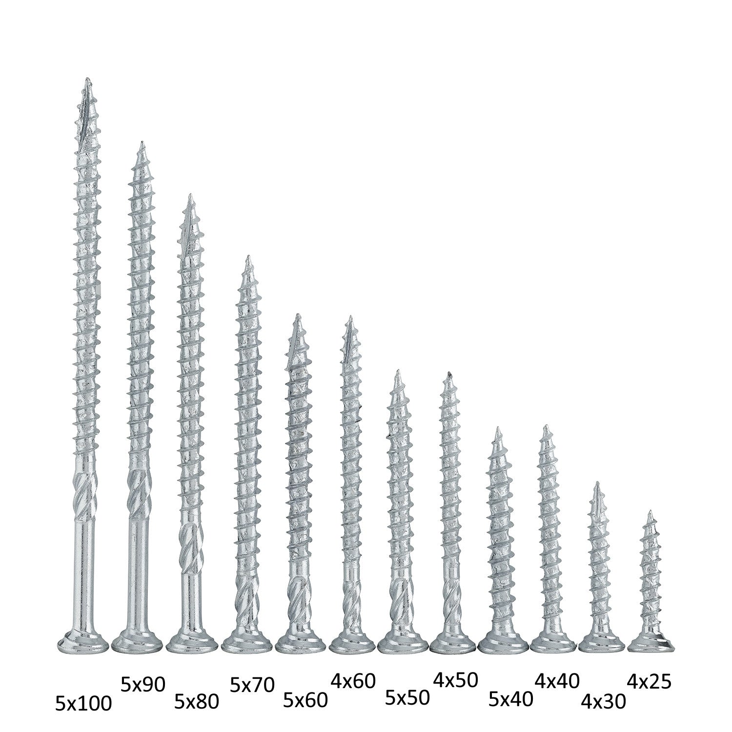 Twister Screws MultiBox – 1,280-Piece Zinc-Coated Wood Screws, 12 Sizes, Self-Countersinking, Type 17 Point, Pozi Drive, U-Thread, Includes 5 PZ2 Bits, Organizer Box for DIY & Indoor Projects