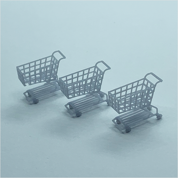 OO Scale | Ready to Paint | Shopping Trolley (3 pack)