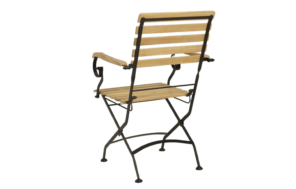 Sicily 8 Seater Teak and Wrought Iron Square 140cm Garden Dining Set