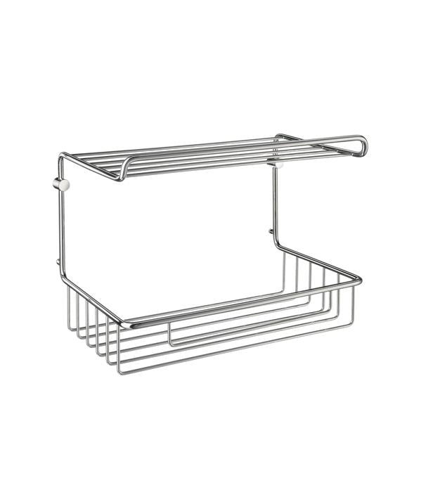 Smedbo Sideline Wall-Mounted Guest Towel Basket Polished Chrome
