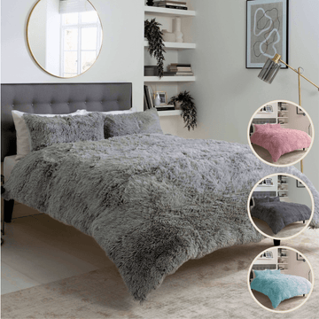 Snuggle & Cuddle Faux Fur Duvet Set for Winter Comfort Extra Soft Long Pile Bedding Available in Multiple Sizes and Elegant Colours by OLIVIA ROCCO