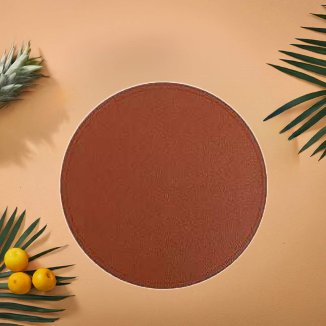 SophistiMat Brown Leather Placemat and Coaster Set