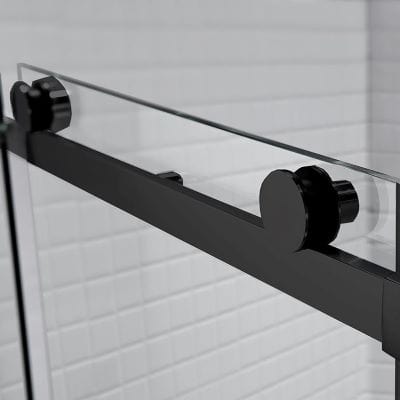 Sphere Black Framed / Clear Glass Sliding Door