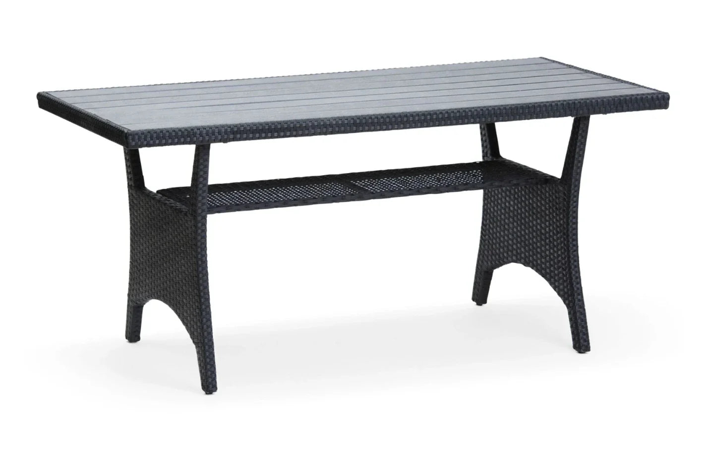 Stockholm 6 Seater Black Rattan Corner Garden Dining and Lounge Set