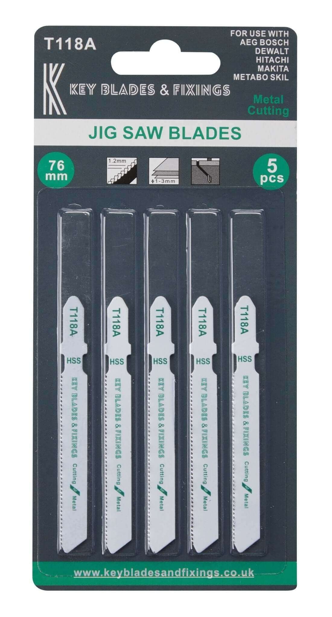 T118A Metal Cutting Jigsaw blades - 1188