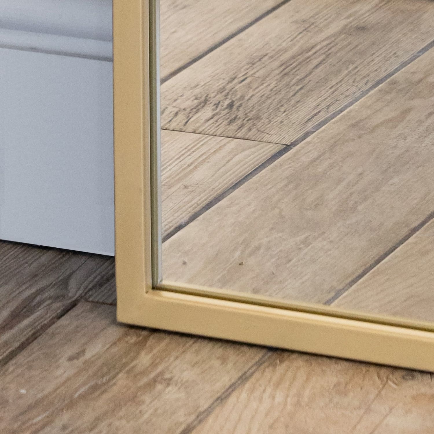 Takara - Full Length Leaner Gold Metal Rectangle Mirror - 180cm x 105cm