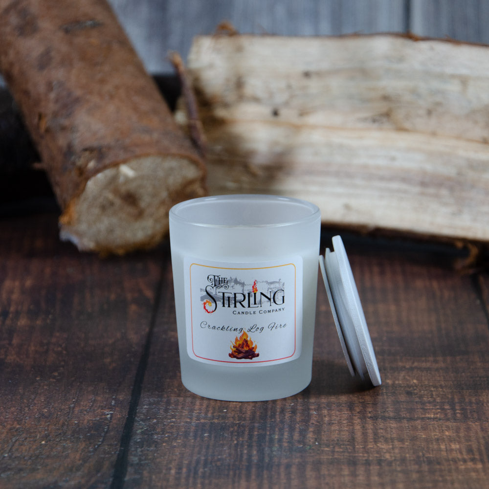 Crackling Log Fire - Small Candle