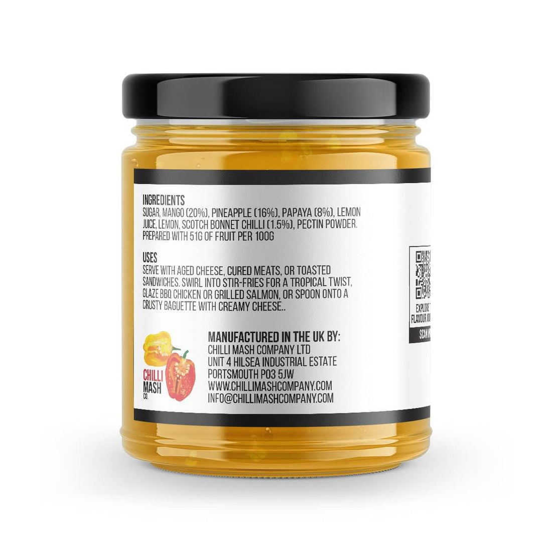 Tropical Chilli Jam | 190g | Chilli Mash Co. | Sweet Fire & Mango Glow